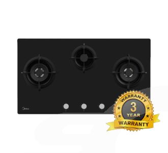 Midea Gas Glass Cooktop 90cm Black MCG90GBL