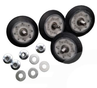 4581EL2002L LG Commercial Drum Roller Kit with Commercial Axle - Pack of 4 4581EL2002L