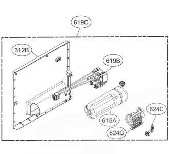 Water Tank, Valve & Front Cover Assy ADQ73913307