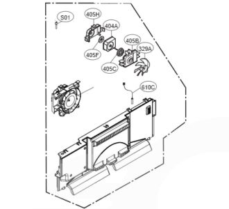 LG Grill and fan Assemby AEB72913937