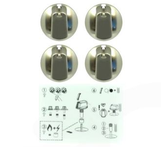 Knob 48Mm Uni S/S Kit & Decals UK-48S4